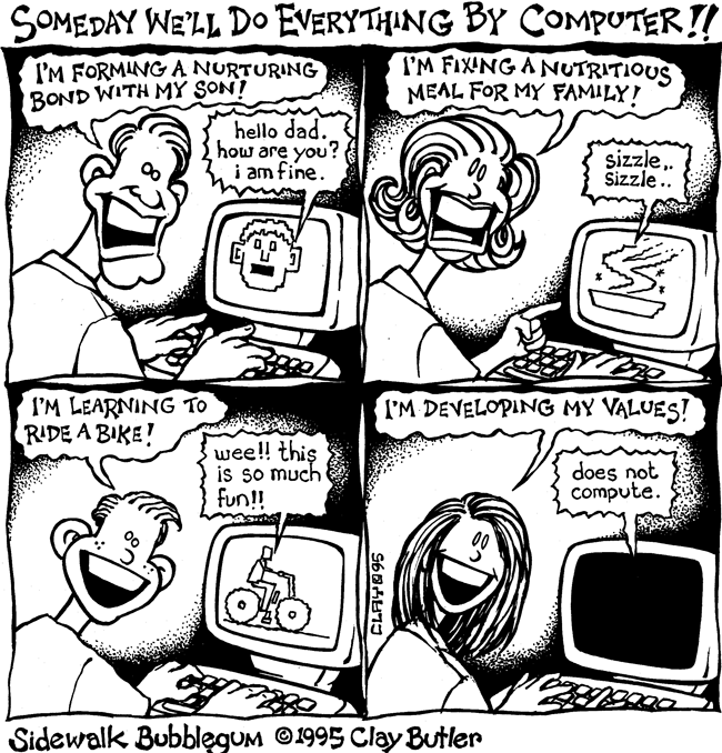 Comics About Science, Technology - Sidewalk Bubblegum Political Comic  Cartoon Strip